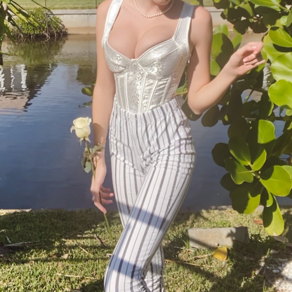 brandy melville striped tiden pants
